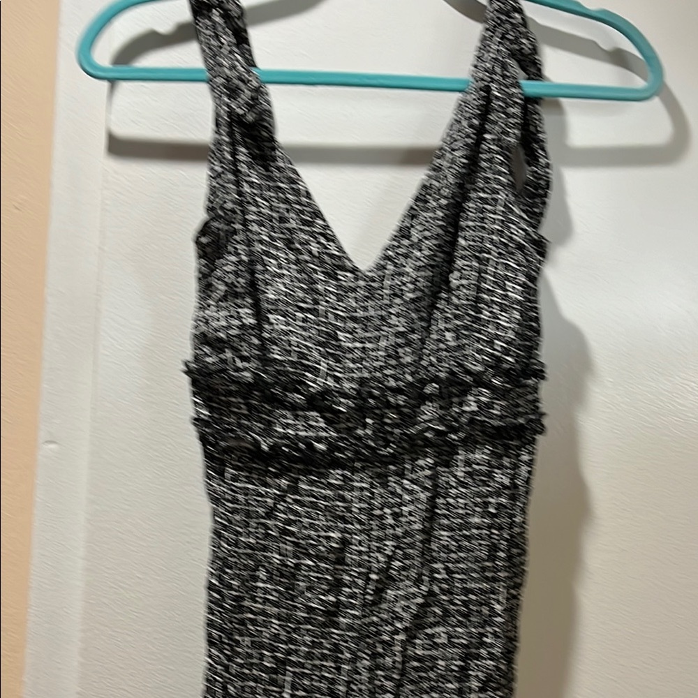 Black and White Tweed Dress